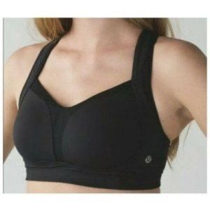 Lululemon Ta Ta Tamer Black Adjustable Sports Bra Size 34DD
